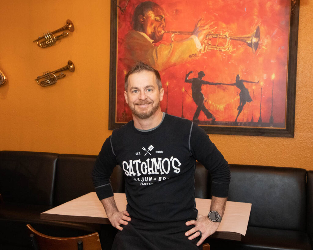 Jamie in Satchmo's dining room