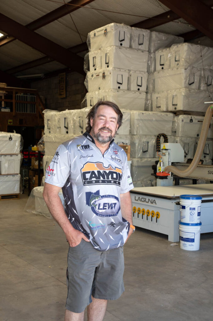 Jason Costello in the Canyon Coolers warehouse